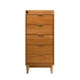 Walker Edison 43” MidCentury Modern GalleryTop 5Drawer Dresser