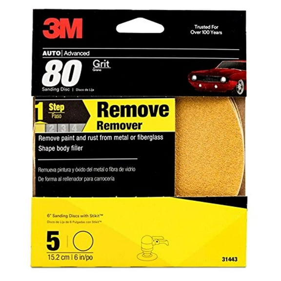 3m 31443 6" 3m Stikit Gold Disc - 5 Discs Per Pack