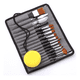 thumbnail image 2 of Juego De 18 Pinceles De Dibujo Para Acuarela Aceite Acrílico Estuche Bolsa Gris con Negro, 2 of 5