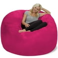 thumbnail image 2 of Chill Sack Bean Bag Chair, Memory Foam with Microsuede Cover, Kids, Adults, 6 ft, Pink, 2 of 9