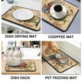 thumbnail image 4 of Coffee Mat, Vintage Chef Kitchen FoodCoffee Bar Mat for Countertop, Rubber Backed Dish Drying Mat for Counter, Absorbent Coffee Bar Accessories Fit Under Coffee Maker Espresso Me Machine 18x24in, 4 of 7