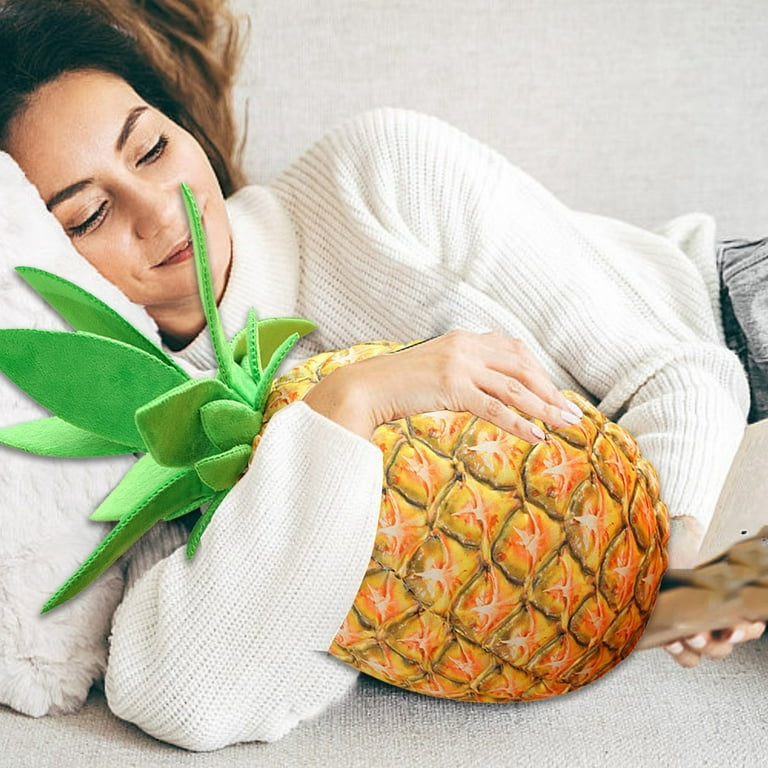 Fruit Plush Doll Pineapple And Pineapple Pillow Gift Decoration Spoof Prop Sofa Pregnancy Pillows U Shape Pillowcase with Button Closure Oversized Pillowcase Satin Baby Pillowcase Pillowcase 18x24 Wal...
