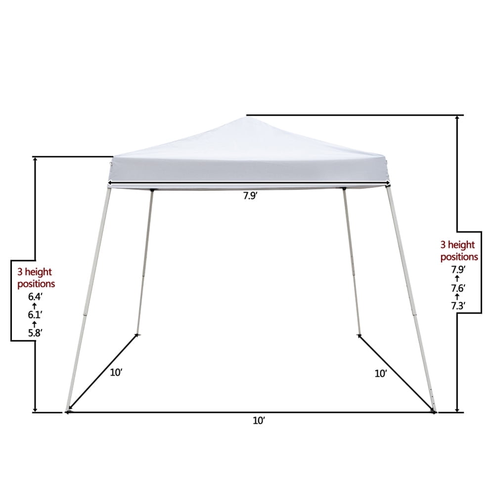 Aimee Lii 118"x118" Canopy Tent Awnings for Decks, Backyard Canopy Patio Canopy, Awnings for Patio Waterproof, Outdoor Patio Awnings for Party Camping BBQ Events, White
