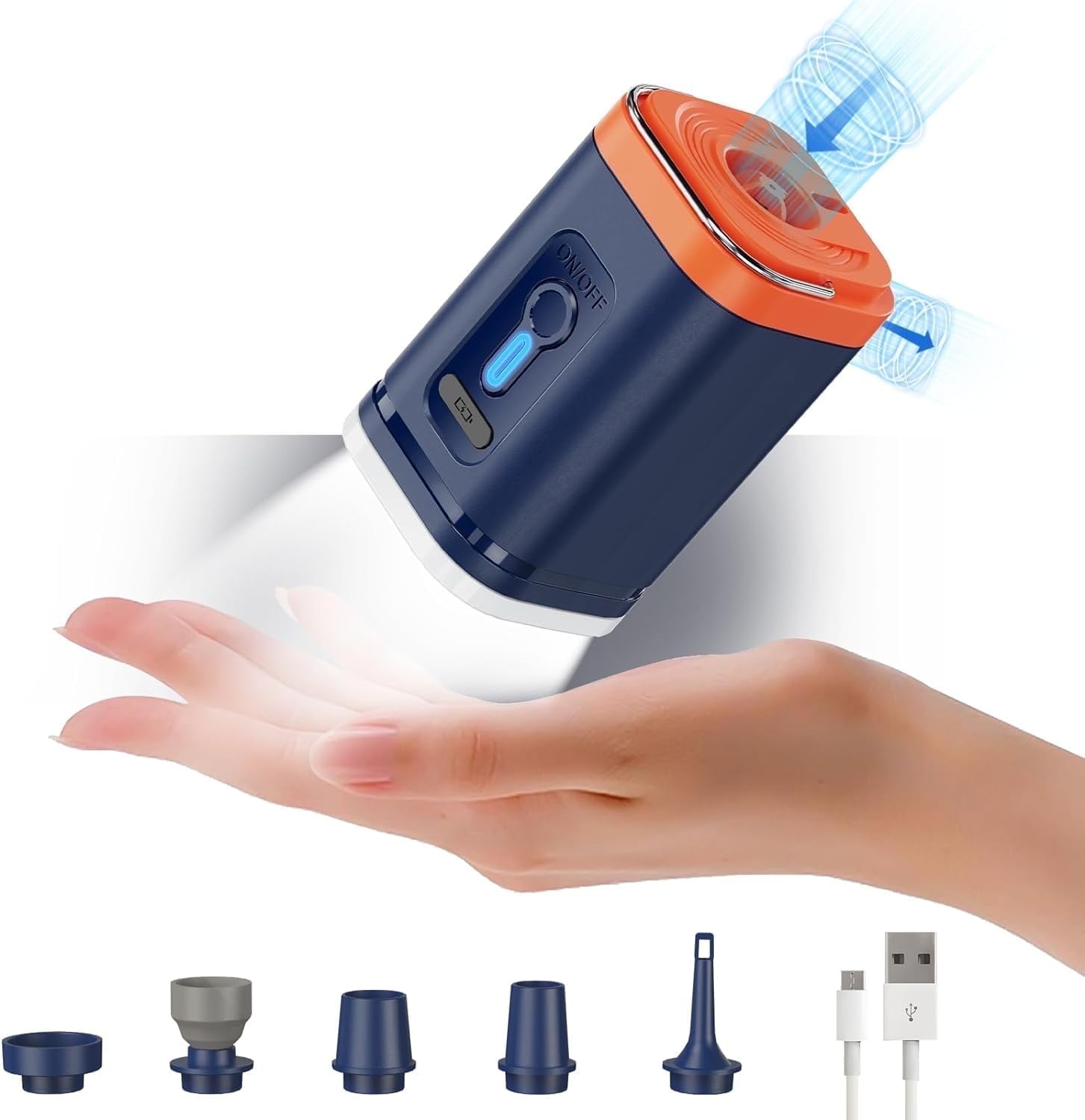 Electric Air Pump 110-120V For Inflatables - Quick Fill/Deflate For Air Mattress, Pool Raft, Boat Toys