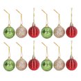 thumbnail image 4 of 30 bolas navideñas elásticas irrompibles para árbol de Navidad, color rojo, dorado y verde, para niños., 4 of 14