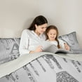 thumbnail image 5 of Manfei Letter Monogrammed Initial A Girl 2pcs Bedding Comforter Set,Kawaii Bow Butterfly Twin Comforter Sets,Bling Crystal Grey Glitter Breathable Bedding Set,Lightweight Room Decor,Reversible, 5 of 8