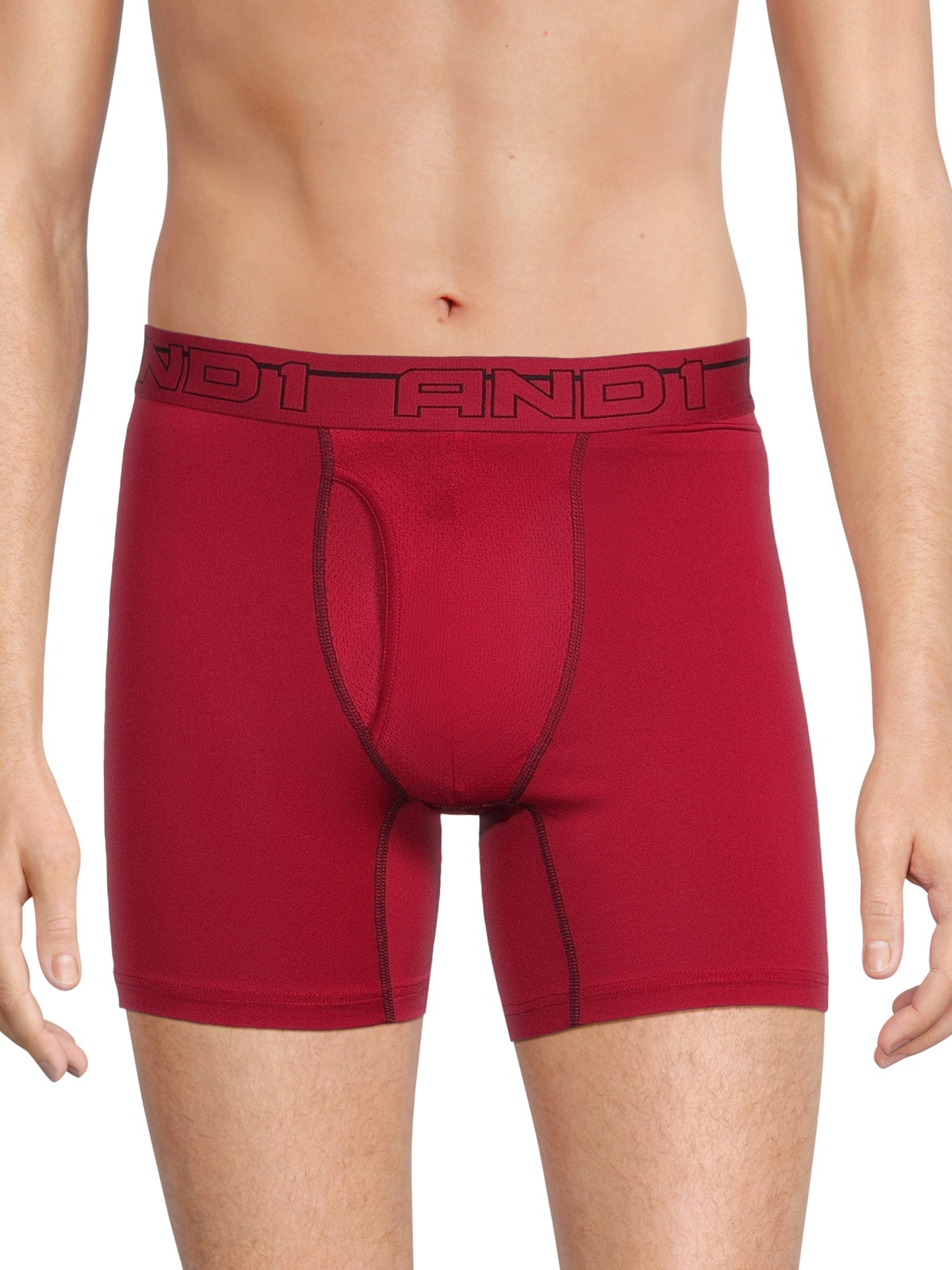 AND1 Men's Pro Platinum Boxer Brief, Blue, 6-Pack photo 4