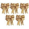 thumbnail image 3 of Christmas Tree Ribbon Bow Ornament Red Gold Silver Large Bow Xmas Tree Hanging Pendent Home Party Gift Box Wreath Decoration, 3 of 5