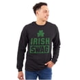 thumbnail image 3 of Irish Swag St Patrick's Day Shamrock Long Sleeve TShirt Men Women Brisco Brands S, 3 of 6