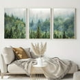 thumbnail image 4 of 3pcs Landscape Chinese Style Forest Green Canvas Painting Posters And Prints Wall Art Living Room Decor, 4 of 4
