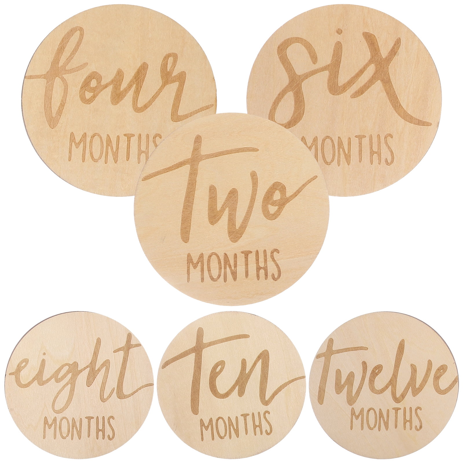 Tiny Trees Baby Milestone Discs – 7 Double-Sided Photo Props For Monthly Photos, First Birthday, Gender-Neutral