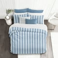 thumbnail image 3 of Denim Stripes Blue/Ivory Comforter Set California King, 3 of 5
