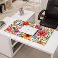 thumbnail image 3 of Long Mouse Pads for Desk,Pioneer Flower Floral Print Pattern Desk Mats on Top Of Desks, Desk Mouse Pad Extra Large with 3mm Non-Slip Base and Stitched Edge for Gaming,Office,Work,Home 31.5"x15.7", 3 of 6