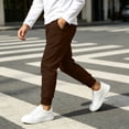 thumbnail image 6 of Jogging Pants for Kids Boys Elastic Waist Sweatpants Fall Winter Sports Casual Stretchy Trousers with Pockets (14-15 Years, Brown), 6 of 8