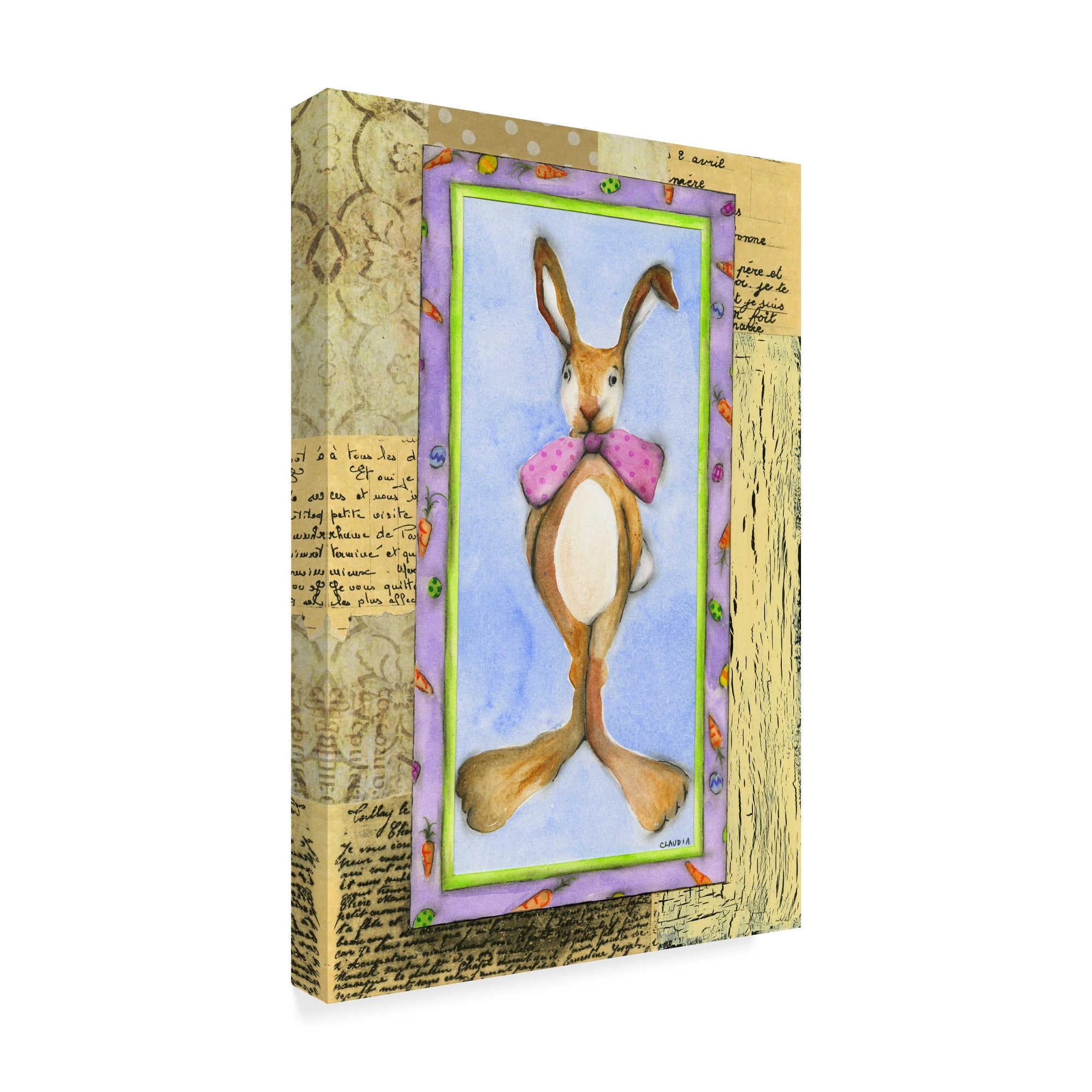 Trademark Fine Art 'Antique Easter Bunny' Canvas Art by Claudia Interrante
