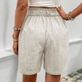 thumbnail image 6 of yillto Womens Dressy Trousers Shorts Pleated High Waist Summer Casual Business Short Pants with Pockets, 6 of 8