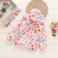 thumbnail image 2 of Ingzy Kids Girls Cartoon Zip Hooded Jacket Spring Fall Light Windbreaker Toddler Outwear, 2 of 3