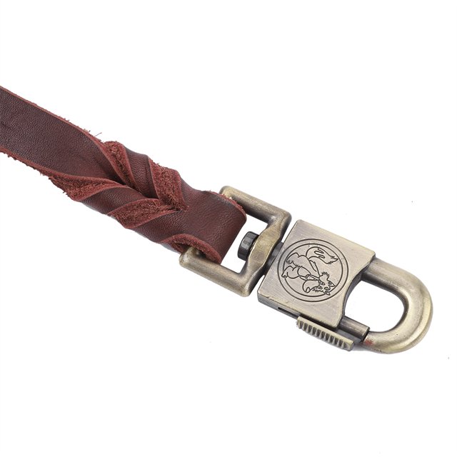 Fyydes Dog Leash, Dog Training Strap,Durable Leather Dog Training Leash Strap for Large Medium Dogs