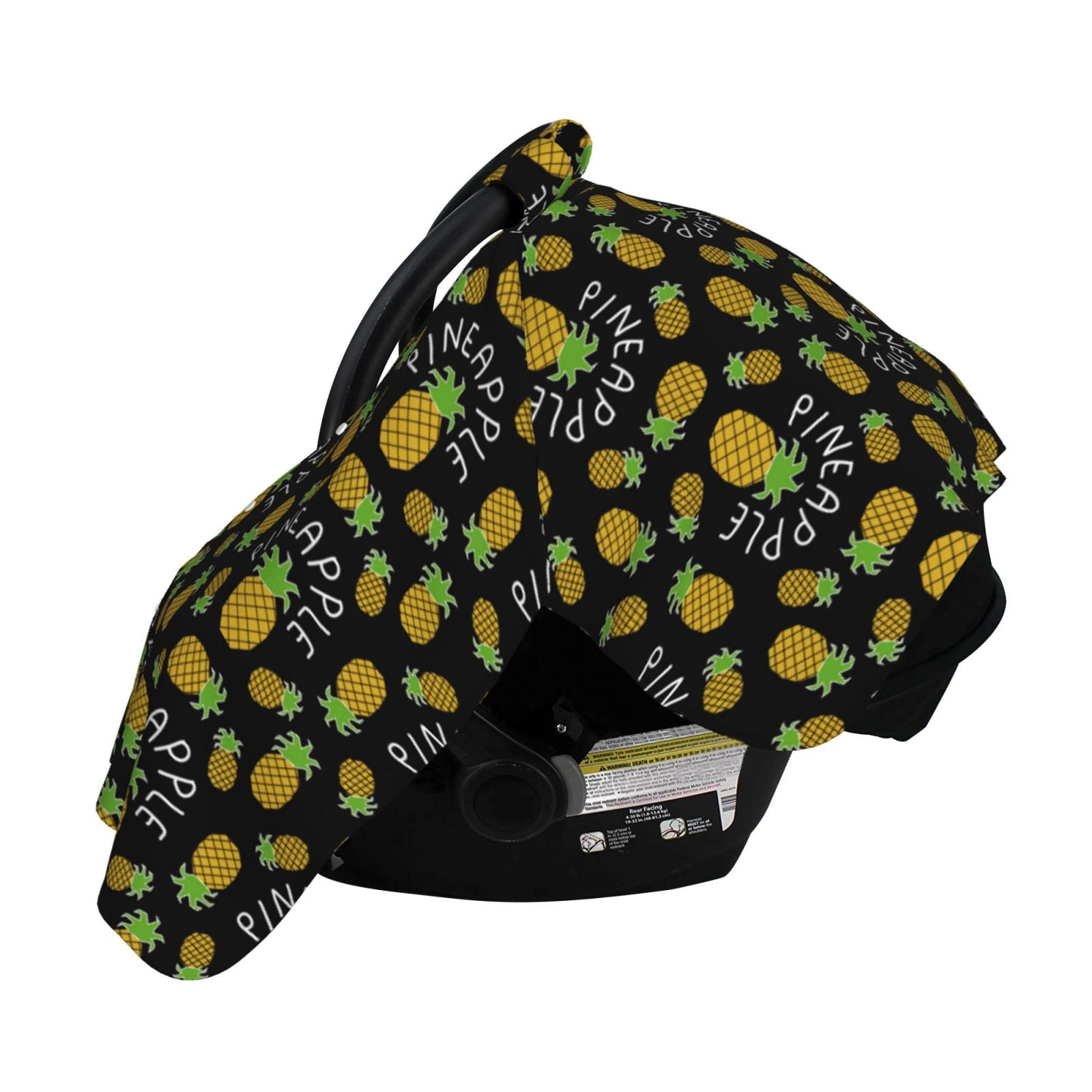 Naloa Pineapple Baby Car Seat Cover, Breathable Baby Carrier Cover, Multiuse Baby Carrier Cover & Nursing Breastfeeding Cover