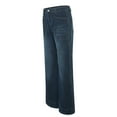 thumbnail image 6 of MYShe Jeans Women Women's Casual High Waisted Jeans Stretch Wide Leg Loose Denim Pants with Pockets Dark Blue XXL, 6 of 7