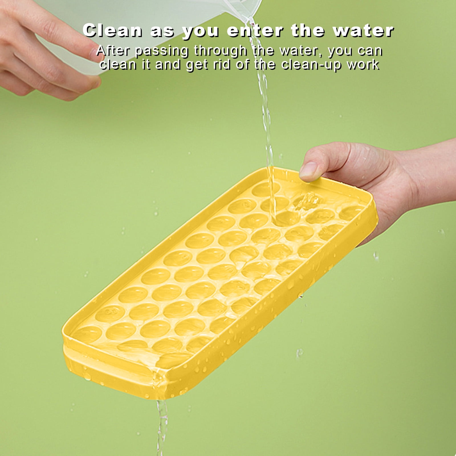 Ice Cube Tray with Lid and Bin, 79 Pcs Ice Cube Mold, Easy Release Ice Tray, Stackable Ice Storage Container Set