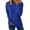 Blue, variant on Fantaslook Textured Tops for Women Crew Neck Long Sleeve Shirts Fall Blouses Casual Basic Tee