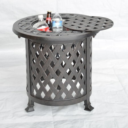 Nassau Patio - K&B Patio Nassau Side Table with Ice Bucket