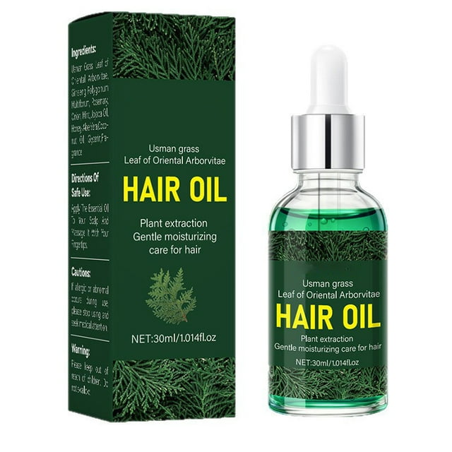 Pisexur Belleza Maquillaje Aceite capilar con hierba Usman y tuya oriental - Suero hidratante para controlar el frizz, fortalecer y dar brillo al cabello (30 ml)para mujeres y hombres