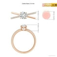 thumbnail image 5 of ANGARA Natural Diamond Criss-Cross Engagement Ring in 14K Rose Gold for Women (Size-5.5mm| Color-H| Clarity-SI2) | April Birthstone, Anniversary, Jewelry Gift for Women | Natural Diamond Ring, 5 of 10