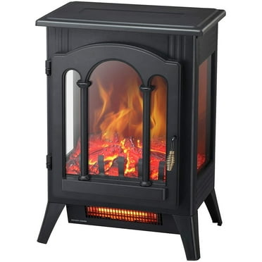 3D Infrared Freestanding Electric Fireplace Stove 16.3 inch