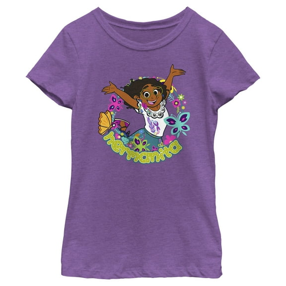 Girl's Encanto Mirabel Hermanita Jump  Graphic Tee Purple Berry X Small