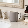 thumbnail image 1 of Plastic Toothbrush Cup - Dormitory Bathroom Washbasin Cup, Thickened No Scale Design, Sleek Easy Clean, Stable Wide Base, Gray, JKODE, 1 of 8