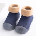 thumbnail image 2 of Girls Socks Slipper Soft Baby Boys Rubber Shoes Sole Solid Toddler Kids Knit Stocking Warm Baby Care, 2 of 4