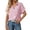 Rose, variante sur GPOECD Chemises pour Femmes Coupe Ample Manches Courtes Blouse Décontractée à Rayures Col en V avec Poche Haut pour Femmes Style Décontracté Hauts Décontractés pour Femmes Bleu Marine,G