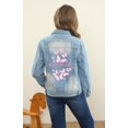 thumbnail image 4 of Chaqueta vaquera Cromoncent para niños y niñas Butterfly Blue 2-3T, 4 of 7