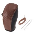 thumbnail image 1 of Cubierta de pomo de cambio de marcha antideslizante Unique Bargains para automóvil, protector de manija de cambio para Buick Envision 2015-2020, cuero sintético negro y marrón, 1 of 6