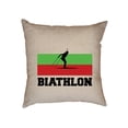 thumbnail image 1 of Bulgaria Olympic - Biathlon - Flag - Silhouette Decorative Linen Throw Cushion Pillow Case with Insert, 1 of 6
