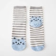 thumbnail image 2 of Daznico Women Mid Crew Ribbed Socks Stripe Cartoon Cat Face Novelty Print Soft Breathable Stretch Stockings for Girls Daily Casual Cute Outfit Matching, 2 of 4
