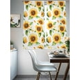 thumbnail image 4 of Yellow Sunflower Sheer Curtains for Living Room Bedroom Country Petals Floral Summer Spring Sheer Curtains 63 Inch Long 2 Panels Set Light Filtering Curtain Window Treatments Drapes for Dining Room, 4 of 6
