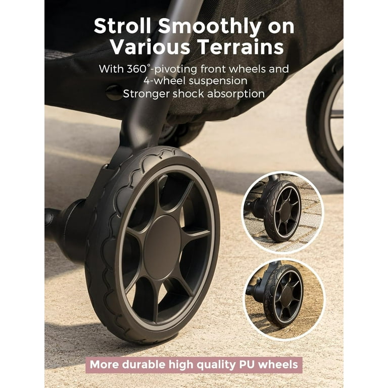 Momcozy ClickGo Lightweight Travel Stroller for Kids 6 Months-50