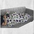 thumbnail image 6 of Watercolor Flower Soft Flannel Fleece Throw Blanket, Wild Orchid Family Flowerpot Plants with Blooms Romantic Floral Art, Cozy Plush for Indoor and Outdoor Use, 60" x 80", Purple White, by Ambesonne, 6 of 6