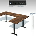 thumbnail image 5 of VIVO Vintage Brown/Black U-Shaped 83"x60" Height Adjustable 4-Leg Electric Desk, 5 of 8