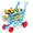 Blue, variant on PayUSD Toy Shopping Cart Toddler Shopping Cart 18'' Pretend Grocery Cart with Pretend Play Food Items Realistic Kitchen Accessories Supermarket Pretend Play Shopping Cart For Kids Ages 18M+ Doll Size