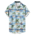 thumbnail image 4 of Gamivast Mens Short Sleeve Button Down Shirts Floral Print Tropical Shirts Casual Summer Beach Tee Soft Breathable Aloha Holiday Party Fashion Tops, 4 of 6