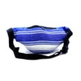 thumbnail image 2 of Multicolored Woven Striped Pattern Lightweight Fanny Pack Waist Bag - Handmade Belt Pouch Boho Travel Accessories, 2 of 2