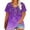 Purple, variant on QUNYINEY V Neck Women's Shirts Casual Floral Short Sleeve Tops Pullover Plus Size Loose Shirts Tops for Women