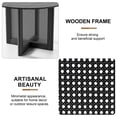 thumbnail image 6 of 46" Modern Wood Round Dining Table,Tabacco Oak,Dining Room&Kitchen,Black, 6 of 7