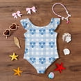 thumbnail image 5 of Abcomgle 3t Swimsuit Girls Floral Print One Piece Swimsuit for Girls Ruffled Stretchy Bathing Suits for Girls, 5 of 7