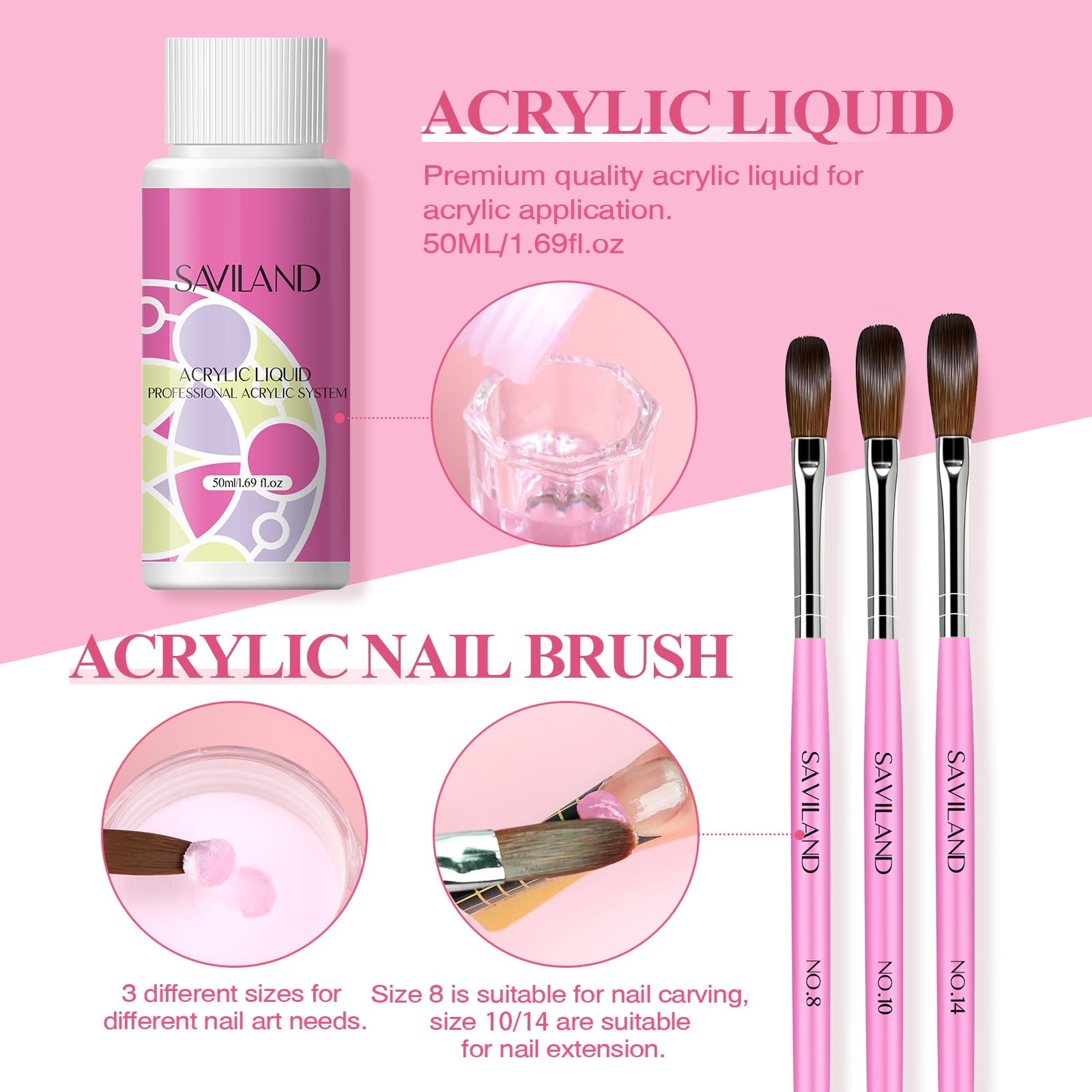 4 Fl.oz Acrylic Nail Art Brush Cleaner Liquid Set Dappen - Temu