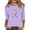 2-Light Purple, variant on Stylish Casual Printed 3/4 Sleeve Top For – Half Sleeve T Shirt With Eye Catching Graphic For Everyday Wear